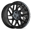 4PLAY 4PS28 20x9 5x127 + 5x139.7 -6et Gloss Black Brushed with Tinted Clear Wheel