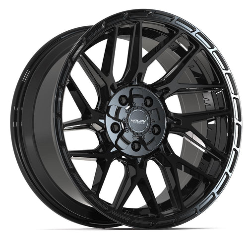 4PLAY 4PS28 20x9 5x127 + 5x139.7 -6et Gloss Black Brushed with Tinted Clear Wheel