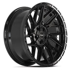 4PLAY 4PS28 20x9 5x127 + 5x139.7 -6et Gloss Black Brushed with Tinted Clear Wheel - View 3
