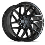 4PLAY 4PS28 20x9 6x135 + 6x139.7 18et Gloss Black Brushed with Tinted Clear Wheel