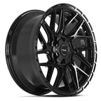 4PLAY 4PS28 20x9 6x135 + 6x139.7 18et Gloss Black Brushed with Tinted Clear Wheel - View 3