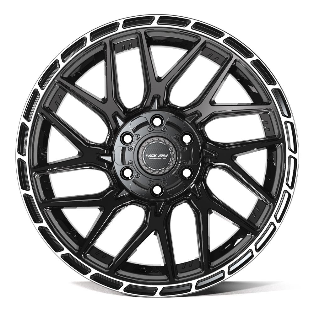 4PLAY 4PS28 20x9 6x135 + 6x139.7 -6et Gloss Black Brushed with Tinted Clear Wheel - View 2