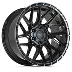 4PLAY 4PS28 20x9 6x135 + 6x139.7 -6et Gloss Black Brushed with Tinted Clear Wheel