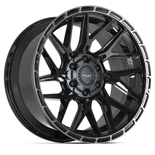 4PLAY 4PS28 20x9 6x135 + 6x139.7 -6et Gloss Black Brushed with Tinted Clear Wheel
