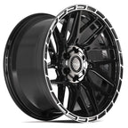 4PLAY 4PS28 20x9 6x135 + 6x139.7 -6et Gloss Black Brushed with Tinted Clear Wheel - View 3