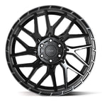 4PLAY 4PS28 22x10 6x135 + 6x139.7 24et Gloss Black Brushed with Tinted Clear Wheel - View 2