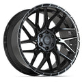 4PLAY 4PS28 22x10 6x135 + 6x139.7 24et Gloss Black Brushed with Tinted Clear Wheel
