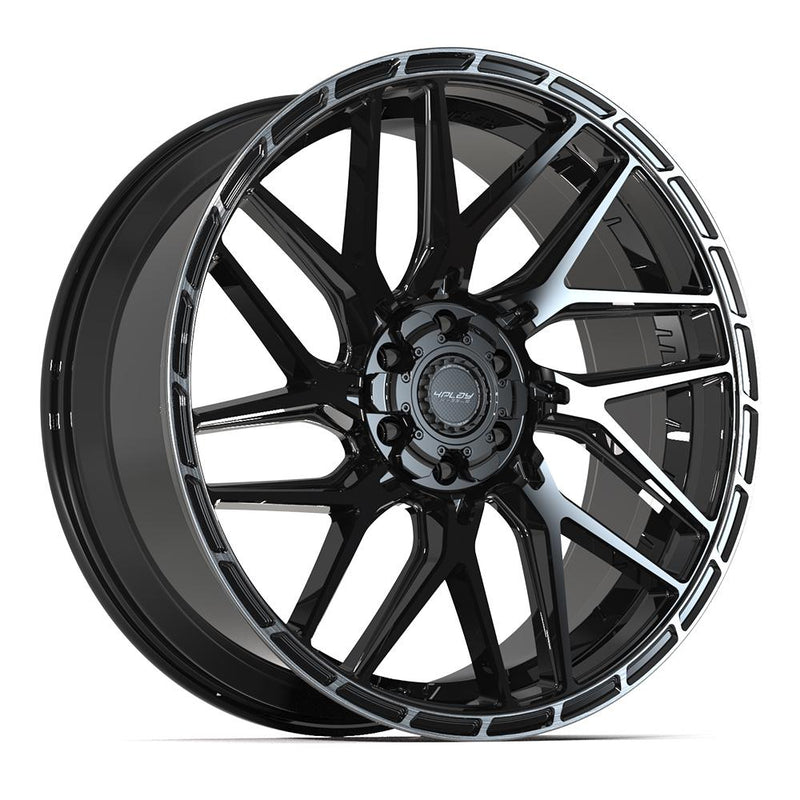 4PLAY 4PS28 24x10 6x135 + 6x139.7 24et Gloss Black Brushed with Tinted Clear Wheel