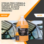 Concentrated Auto Glass Cleaner – Tint-Safe, Streak-Free, Removes Smoke Residue