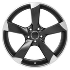 OE Wheels AU29 19x8.5 5x112 35et Satin Black Machined Wheel - View 2