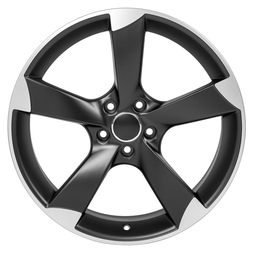 OE Wheels AU29 19x8.5 5x112 35et Satin Black Machined Wheel - View 2