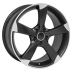 OE Wheels AU29 19x8.5 5x112 35et Satin Black Machined Wheel - View 3