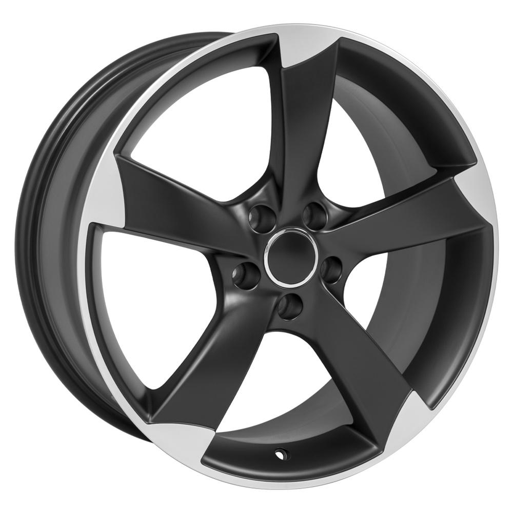OE Wheels AU29 19x8.5 5x112 35et Satin Black Machined Wheel - View 3