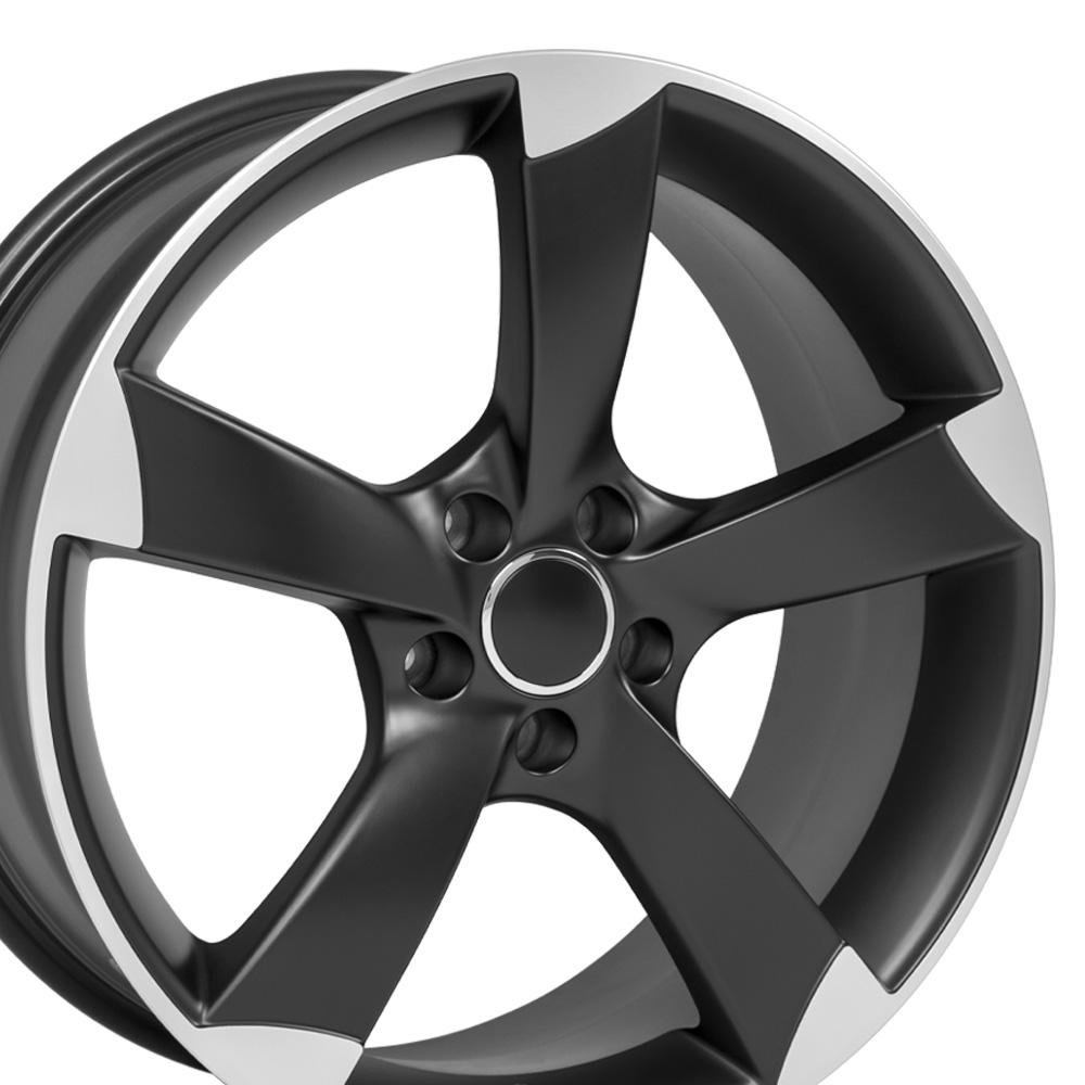 OE Wheels AU29 19x8.5 5x112 35et Satin Black Machined Wheel