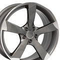 OE Wheels AU29 19x8.5 5x112 35et Gloss Gunmetal Machined Wheel