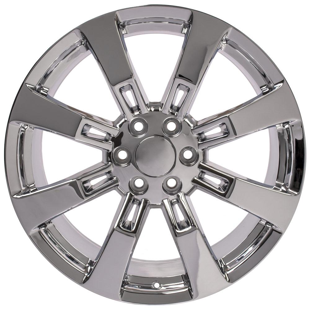 OE Wheels CA82 22x9 6x139.7 31et Chrome Wheel - View 2