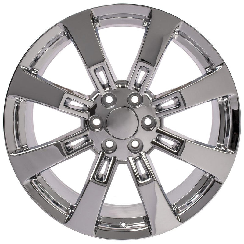 OE Wheels CA82 22x9 6x139.7 31et Chrome Wheel - View 2