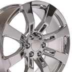 OE Wheels CA82 22x9 6x139.7 31et Chrome Wheel