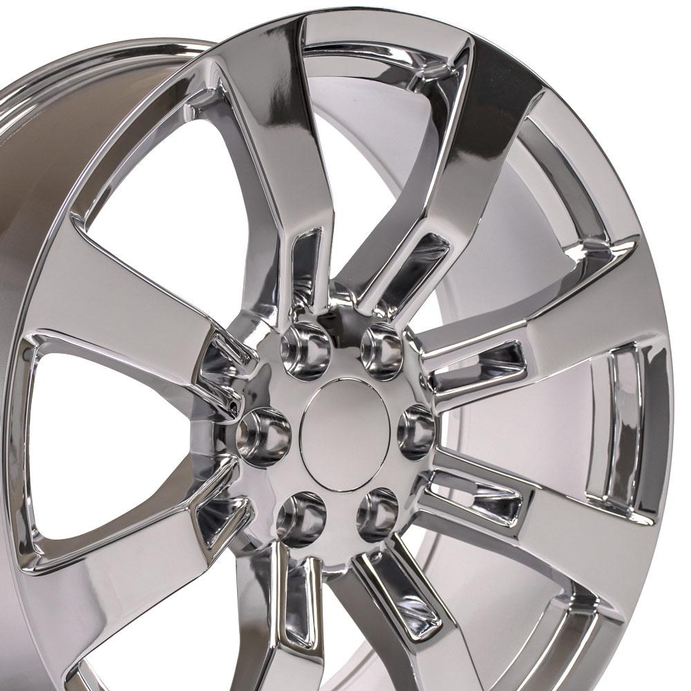 OE Wheels CA82 22x9 6x139.7 31et Chrome Wheel