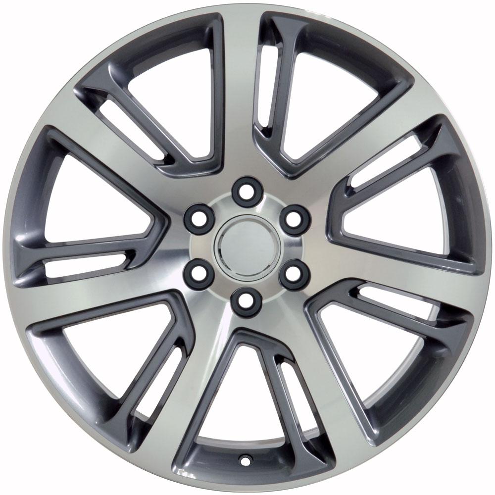 OE Wheels CA88 22x9 6x139.7 31et Gloss Gunmetal Machined Wheel - View 3