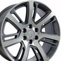 OE Wheels CA88 22x9 6x139.7 31et Gloss Gunmetal Machined Wheel