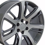 OE Wheels CA88 22x9 6x139.7 31et Gloss Gunmetal Machined Wheel - View 2