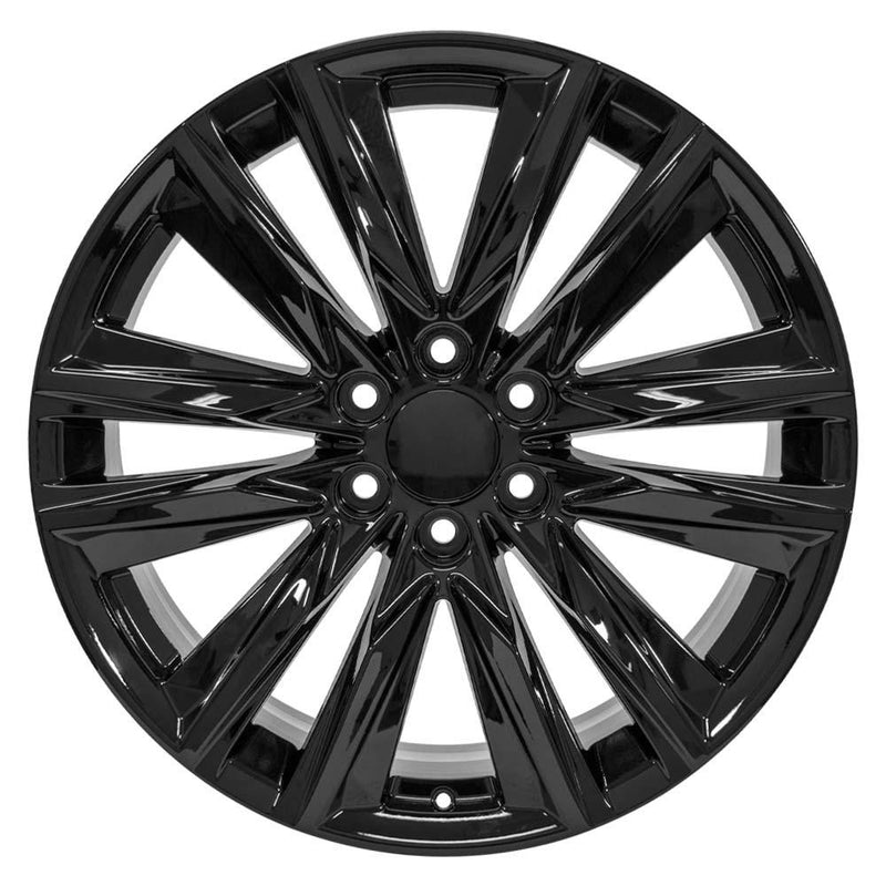 OE Wheels CA91 22x9 6x139.7 28et Gloss Black Wheel - View 2