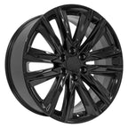 OE Wheels CA91 22x9 6x139.7 28et Gloss Black Wheel - View 3
