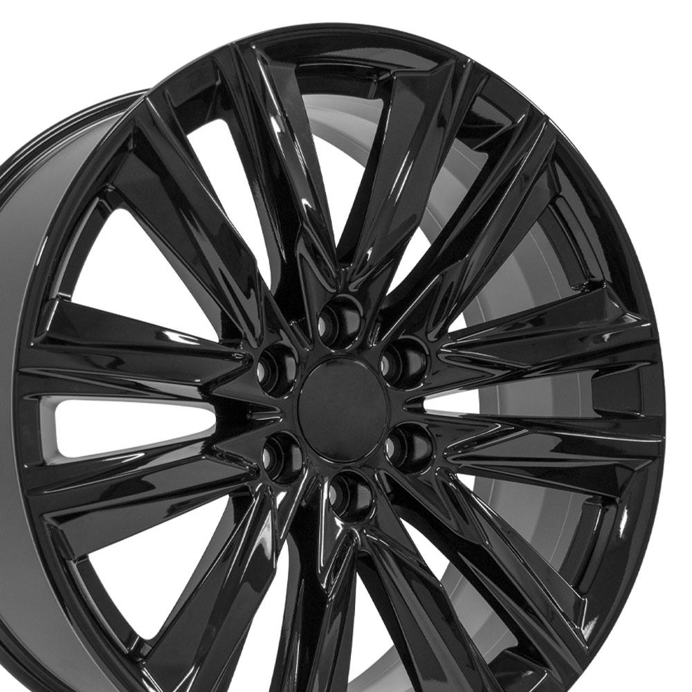 OE Wheels CA91 22x9 6x139.7 28et Gloss Black Wheel