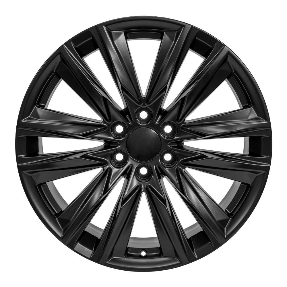 OE Wheels CA91 22x9 6x139.7 28et Satin Black Wheel - View 2