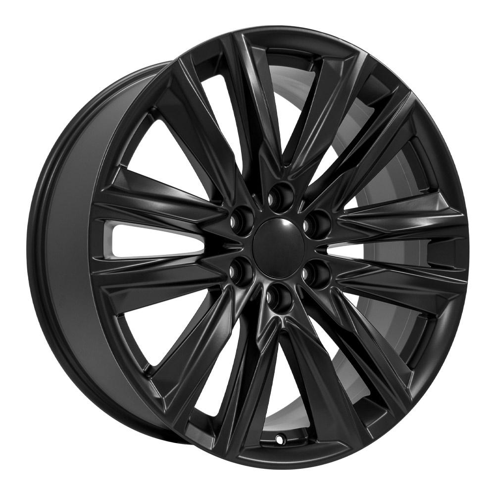 OE Wheels CA91 22x9 6x139.7 28et Satin Black Wheel - View 3