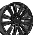 OE Wheels CA91 22x9 6x139.7 28et Satin Black Wheel