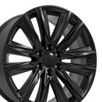OE Wheels CA91 22x9 6x139.7 28et Satin Black Wheel