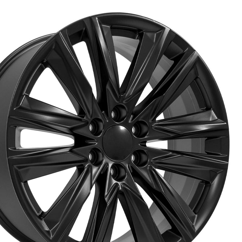 OE Wheels CA91 22x9 6x139.7 28et Satin Black Wheel