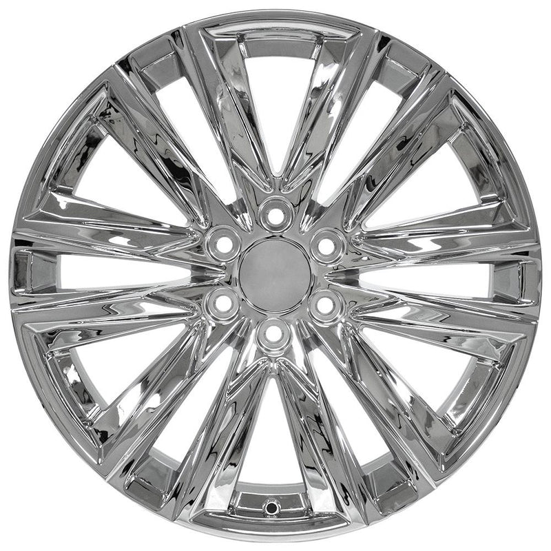 OE Wheels CA91 22x9 6x139.7 28et Chrome Wheel - View 2