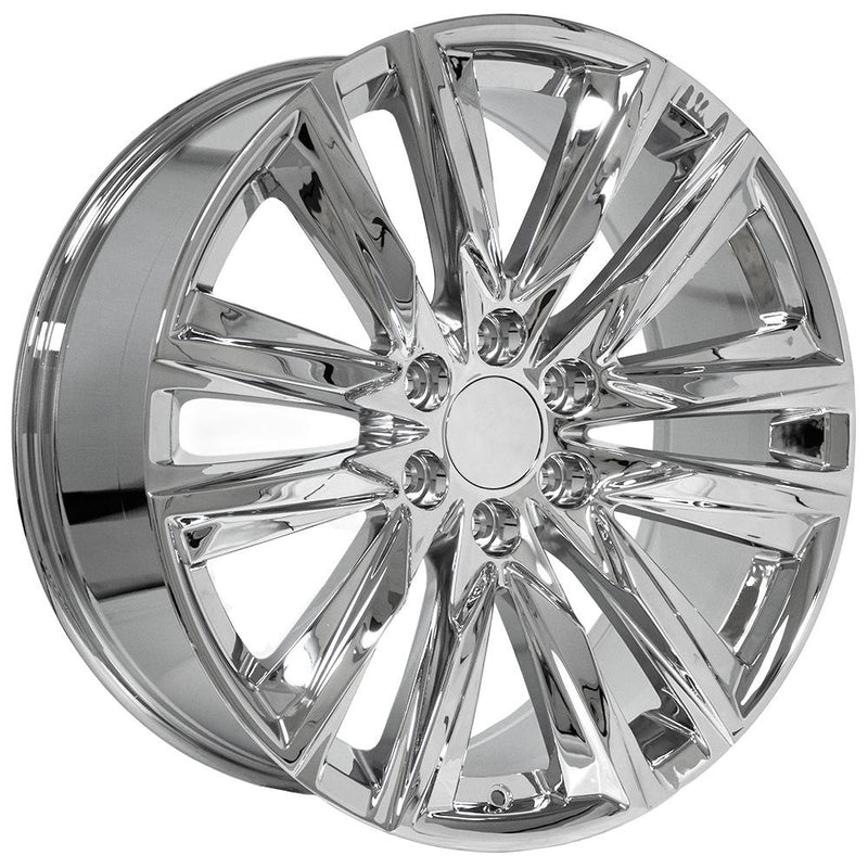 OE Wheels CA91 22x9 6x139.7 28et Chrome Wheel - View 3