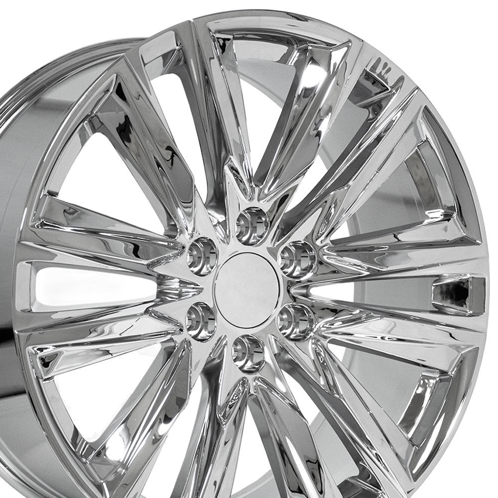 OE Wheels CA91 22x9 6x139.7 28et Chrome Wheel