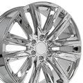 OE Wheels CA91 22x9 6x139.7 28et Chrome Wheel