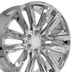 OE Wheels CA91 22x9 6x139.7 28et Chrome Wheel