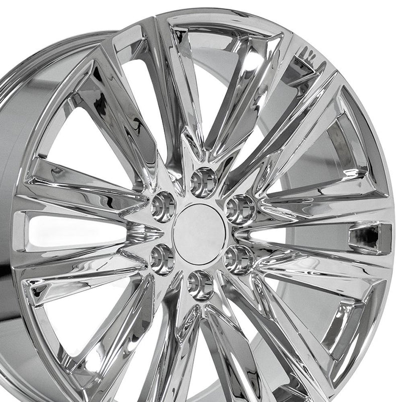 OE Wheels CA91 22x9 6x139.7 28et Chrome Wheel