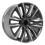 OE Wheels CA91 22x9 6x139.7 28et Gloss Gunmetal with Polished Face Wheel - View 3