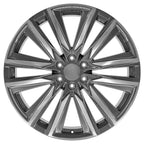 OE Wheels CA91 24x10 6x139.7 28et Gloss Gunmetal with Polished Face Wheel - View 2