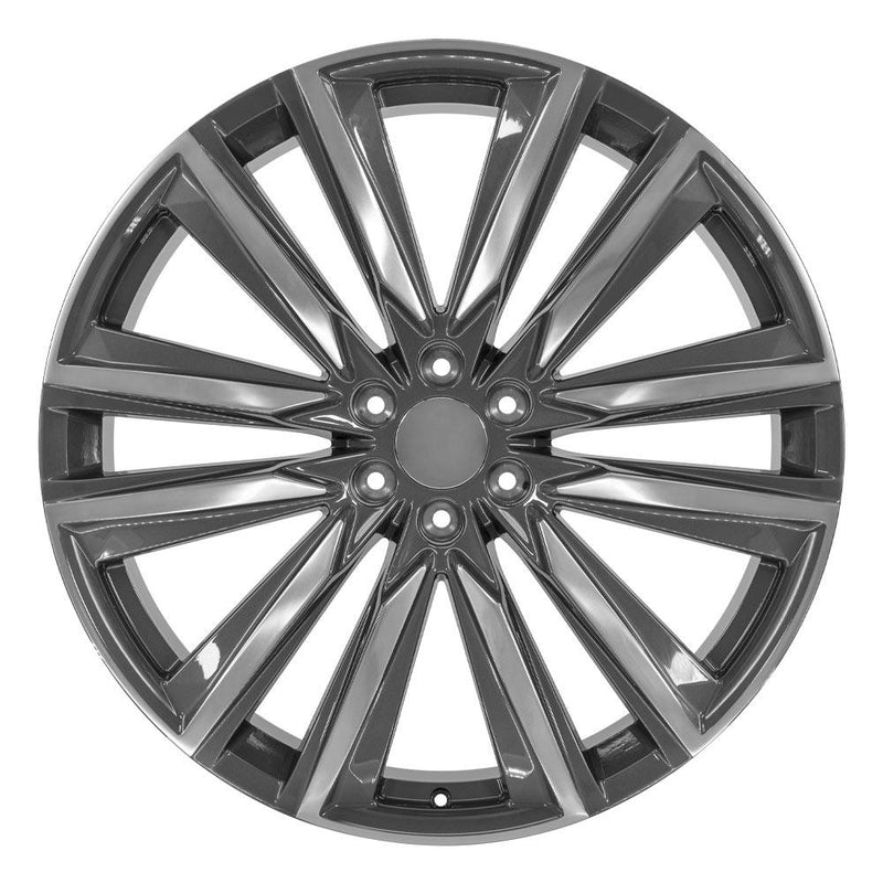 OE Wheels CA91 26x10 6x139.7 28et Gloss Gunmetal with Polished Face Wheel - View 2