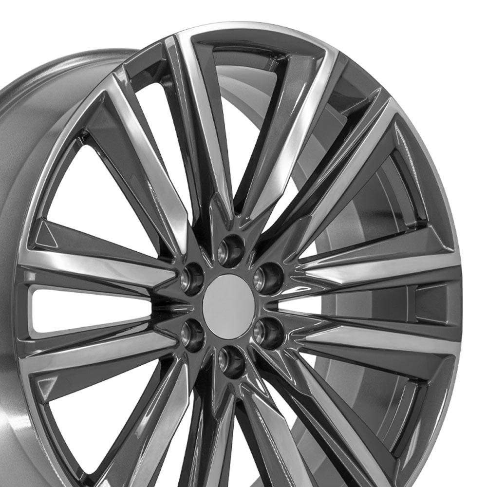 OE Wheels CA91 26x10 6x139.7 28et Gloss Gunmetal with Polished Face Wheel