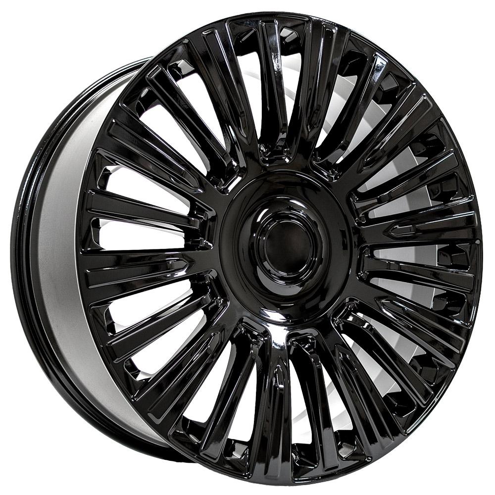 OE Wheels CA92 22x9 6x139.7 28et Gloss Black Wheel - View 3