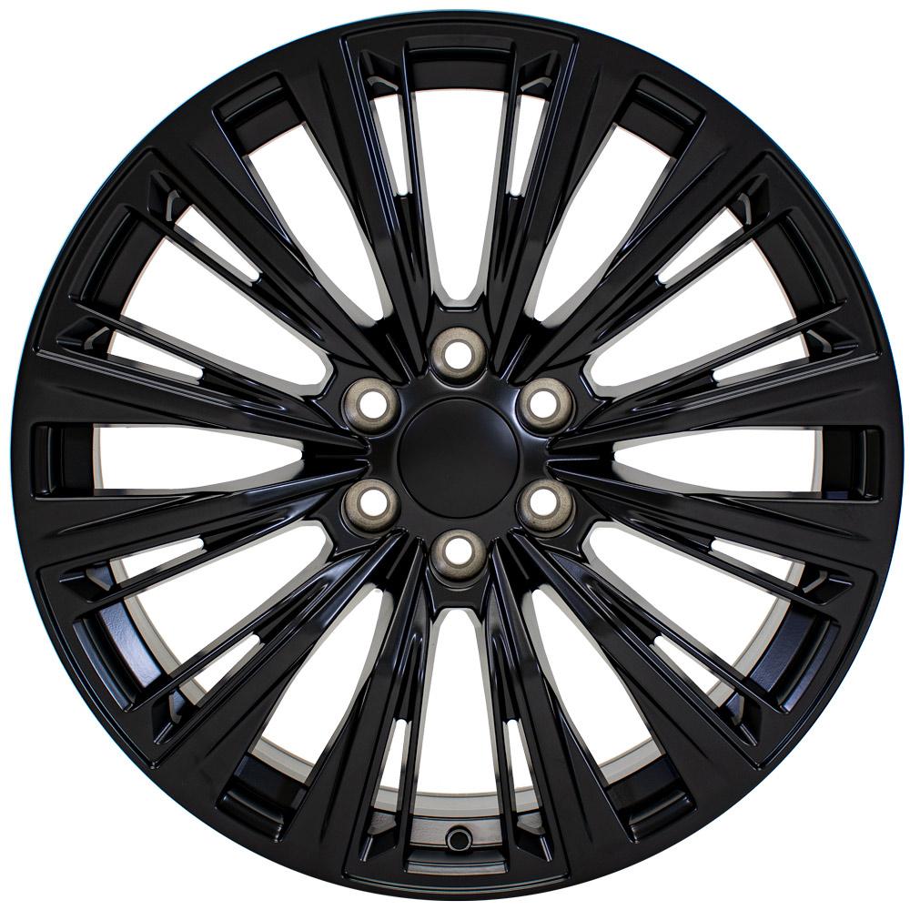 OE Wheels CA93 22x9 6x139.7 28et Satin Black Wheel - View 2