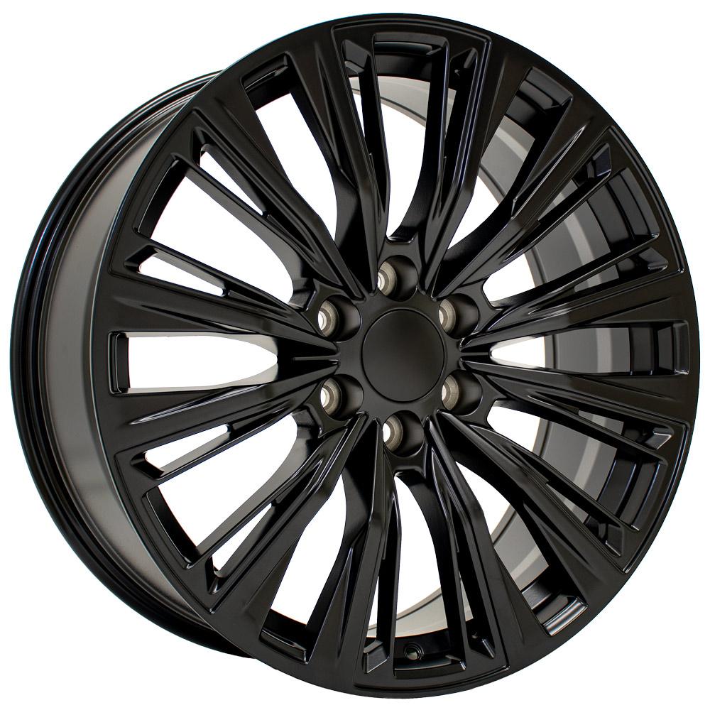 OE Wheels CA93 22x9 6x139.7 28et Satin Black Wheel - View 3
