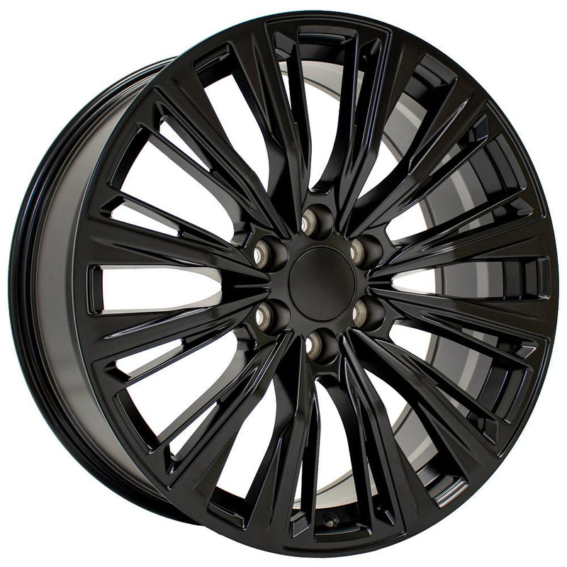 OE Wheels CA93 22x9 6x139.7 28et Satin Black Wheel - View 3