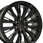 OE Wheels CA93 22x9 6x139.7 28et Satin Black Wheel