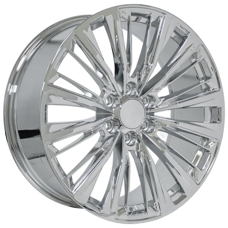OE Wheels CA93 22x9 6x139.7 28et Chrome Wheel - View 3